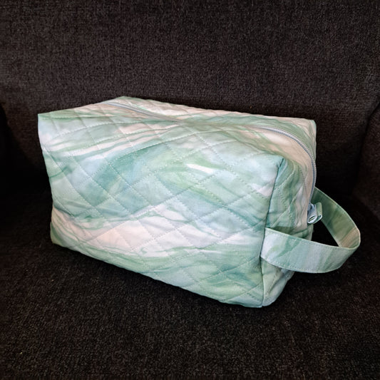 Angel XL Cosmetic Bag - Blue & Green Watercolor