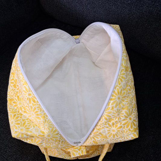Angel XL Cosmetic Bag - Yellow Flowers