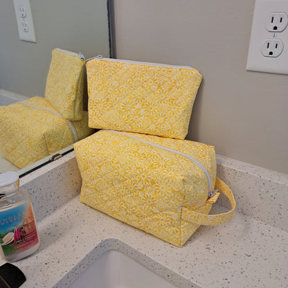 Angel XL Cosmetic Bag - Yellow Flowers