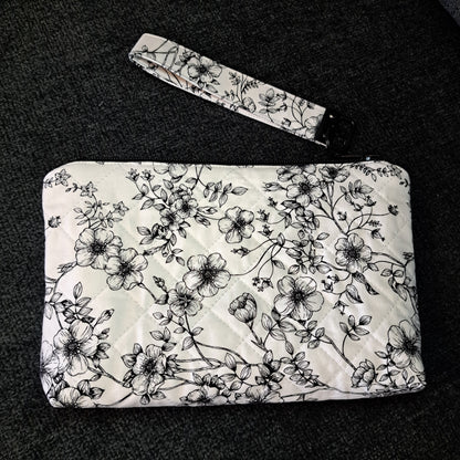 Sadie Clutch Bag - Black Flowers