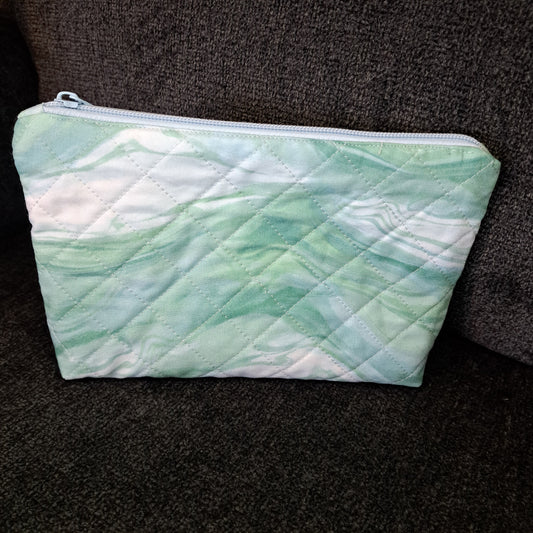 Sadie Clutch Bag - Blue & Green Watercolor