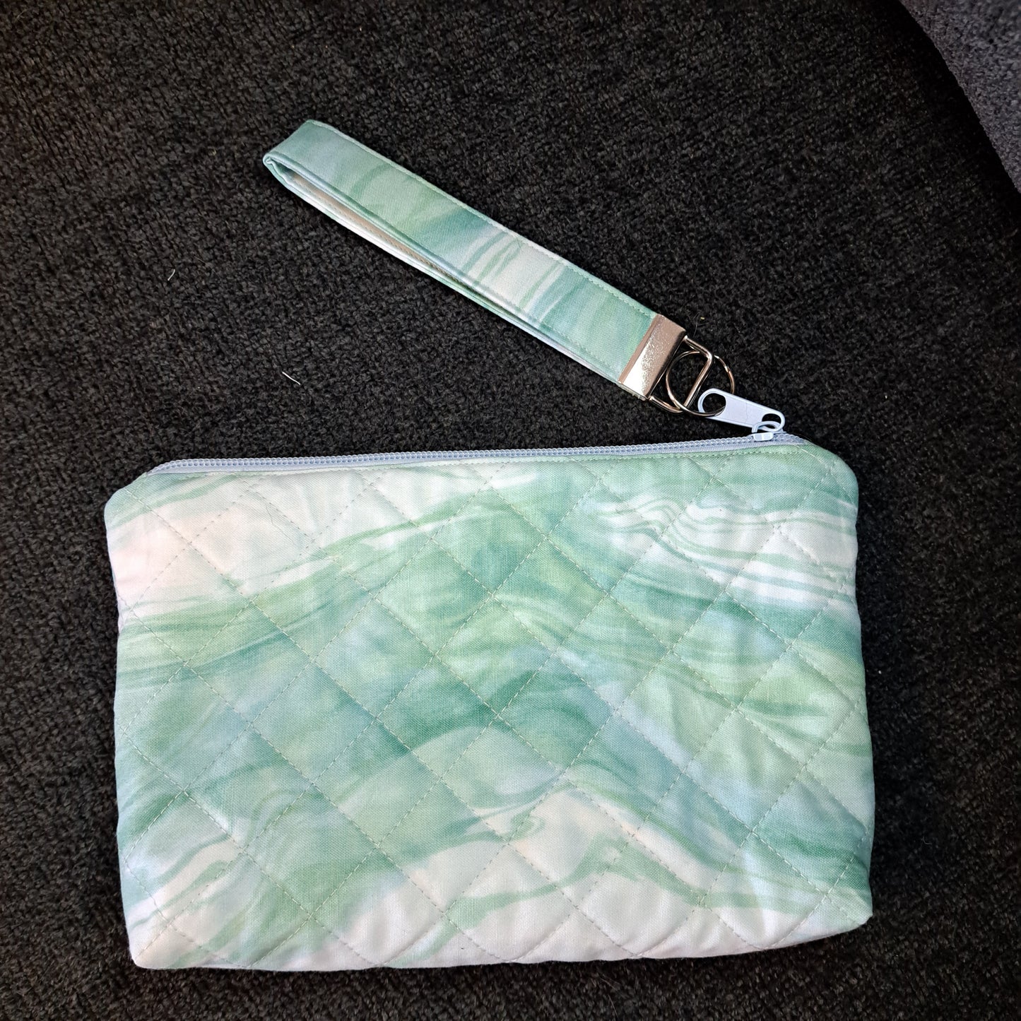 Sadie Clutch Bag - Blue & Green Watercolor