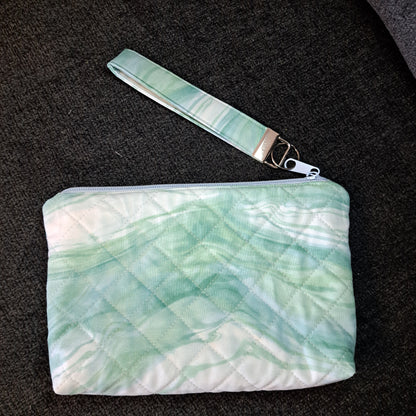 Sadie Clutch Bag - Blue & Green Watercolor