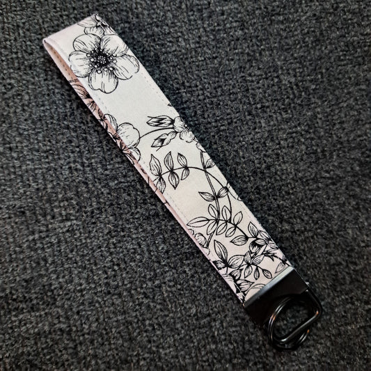 Susan Wristlet - Black Flowers