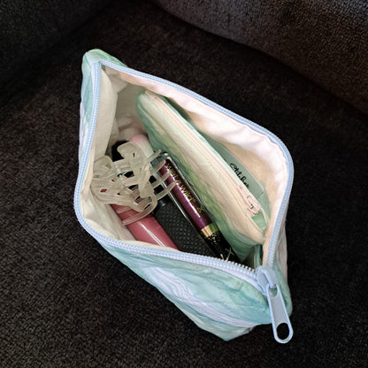 Sadie Clutch Bag - Blue & Green Watercolor