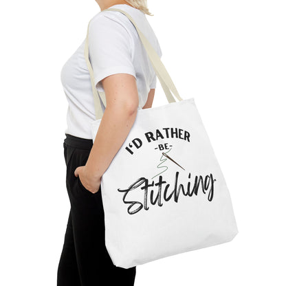 I'd Rather Be Stitching Tote Bag, Crafting Tote, Sewing Gift, Quilting Bag, Bag for Crafters, Sewists, Cross Stitch, Embroidery, Quilters, Mother's Day Gift