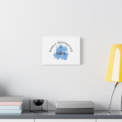 Canvas Wall Art, Craft Room Wall Hanging, Blue Flower Design, Perfect for Crafters, Quilters, Sewists